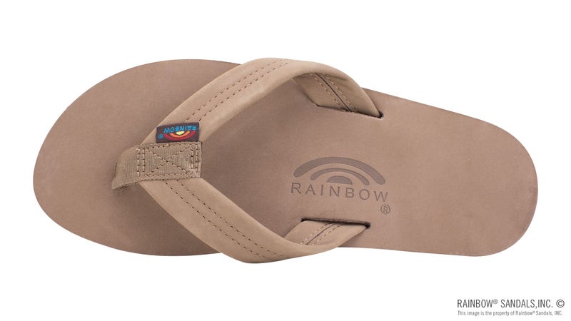 Rainbow Sandals Men's Leather Double Layer w/Arch Wide Strap, Dark Brown, X-Large / 11-12 D(M) US - Image 3